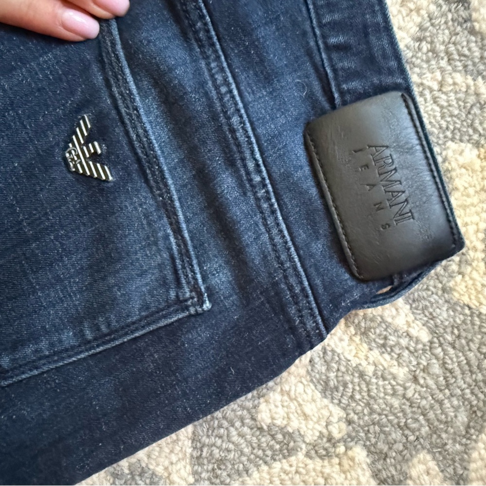 Giorgio Armani Men's Dark Blue Straight Jeans